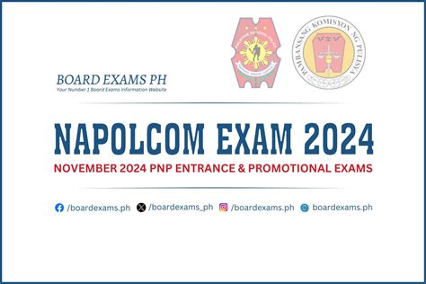 Napolcom Exam Schedule 2024: PNP Exam .